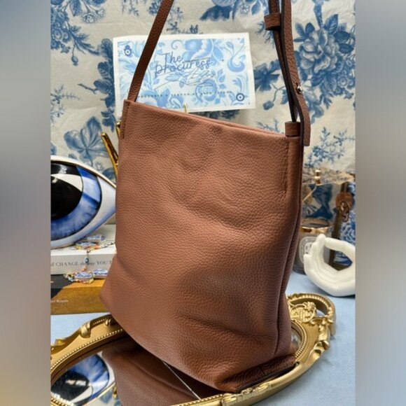 🆕 OROTON 🧿 NWOT Alice Slouch Hobo Zip Crossbody Bag, Whiskey CognacTan - Picture 5 of 13